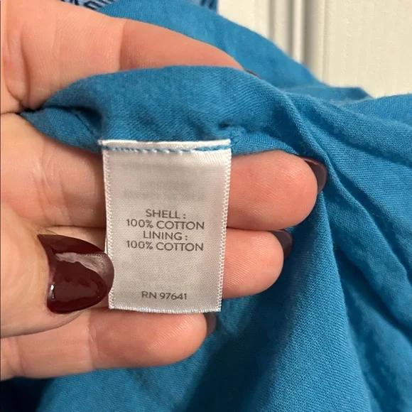 J. JILL Small Petite Sleeveless Blue Paisley Maxi Dress Floral Lined V-Neck - Picture 9 of 13